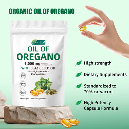 Softgel Capsules Oregano Oil Supplement for Immune Support